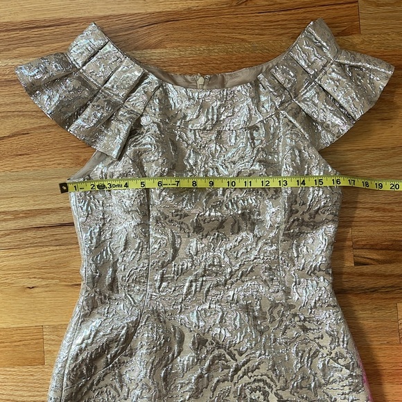 Marchesa Notte Champagne Dress Size 4 - Picture 11 of 13